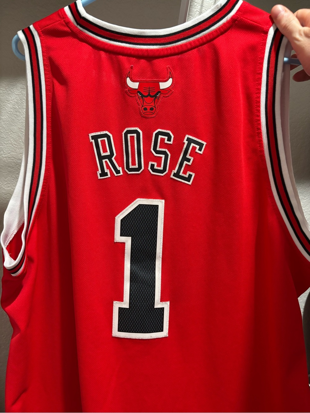 Vintage Chicago Bulls Derrick Rose #1 Red Black Adidas NBA Jersey 2XL Stitched